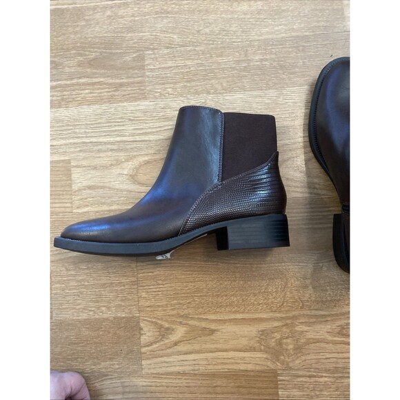 Style & Co Womens Edwinaa Gore Ankle Booties Chocolate Smooth 6M NIB - Picture 11 of 16